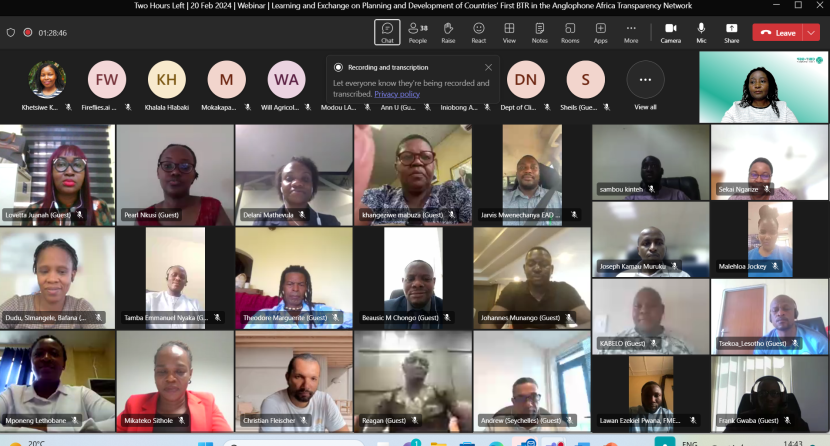 Webinar on the Planning for the Development of the First BTR Anglophone Africa