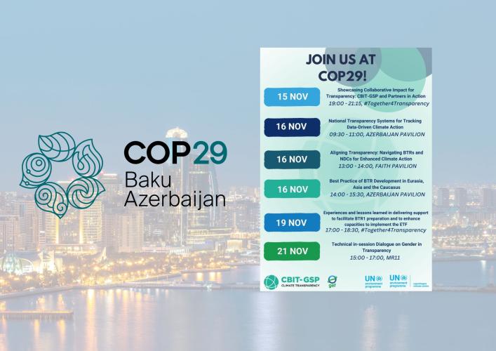 CBIT-GSP COP29 Events Flyer