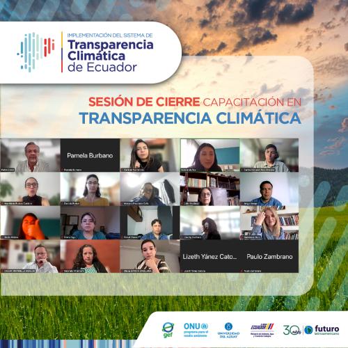 Sesión de cierre curso de transparencia climática